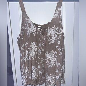 Tan floral Blush Noir boho top